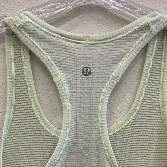❌Lululemon Light neon yellow Swiftly tech Racerback Tank Top size 4 - Picture 5 of 6